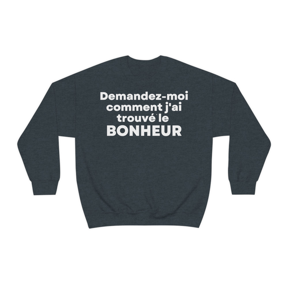 Bonheur/Happiness, Unisex Heavy Blend™ Crewneck Sweatshirt (FR EU)