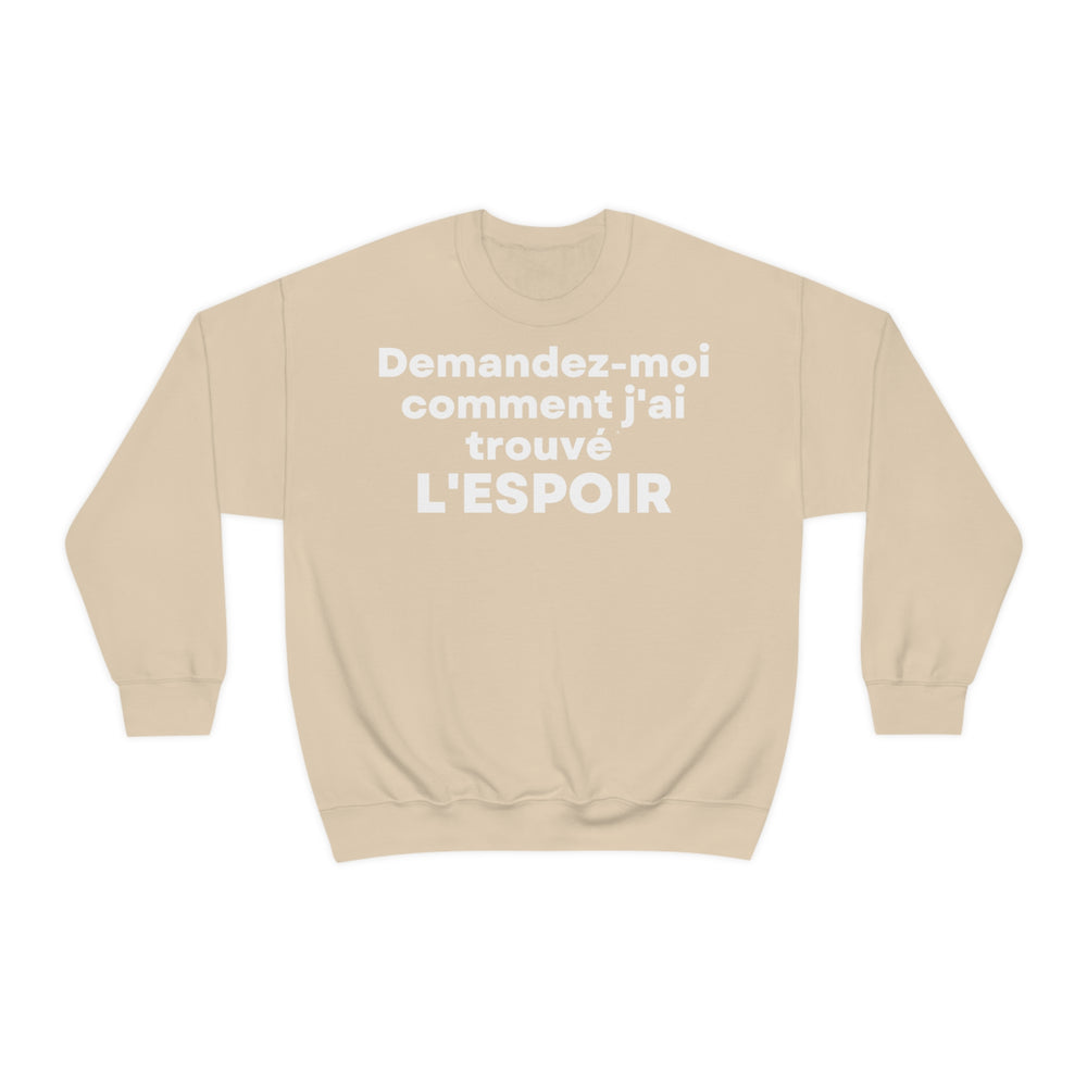 L'espoir/Hope, Unisex Heavy Blend™ Crewneck Sweatshirt (FR EU)