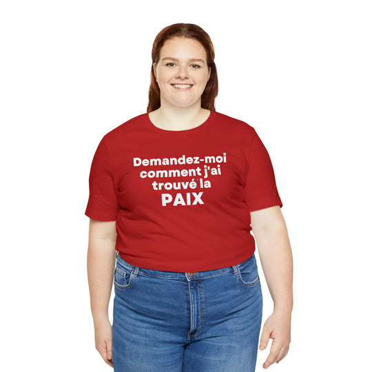 Paix/Peace, Unisex Jersey Short Sleeve Tee (FR CDN)