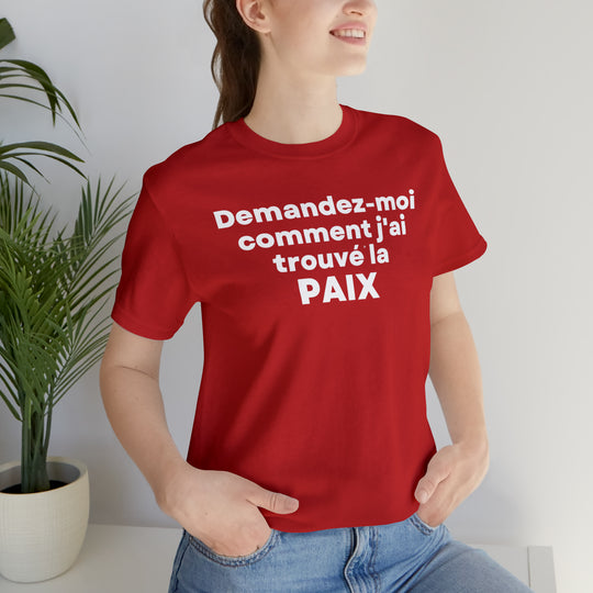 Paix/Peace, Unisex Jersey Short Sleeve Tee (FR CDN)