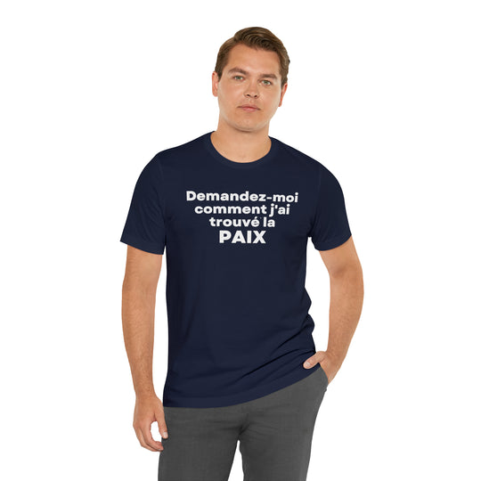Paix/Peace, Unisex Jersey Short Sleeve Tee (FR CDN)