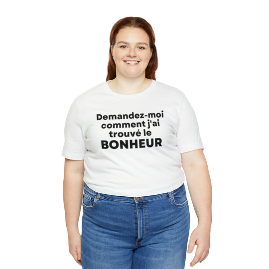 Bonheur/Happiness, Unisex Jersey Short Sleeve Tee (FR CDN)