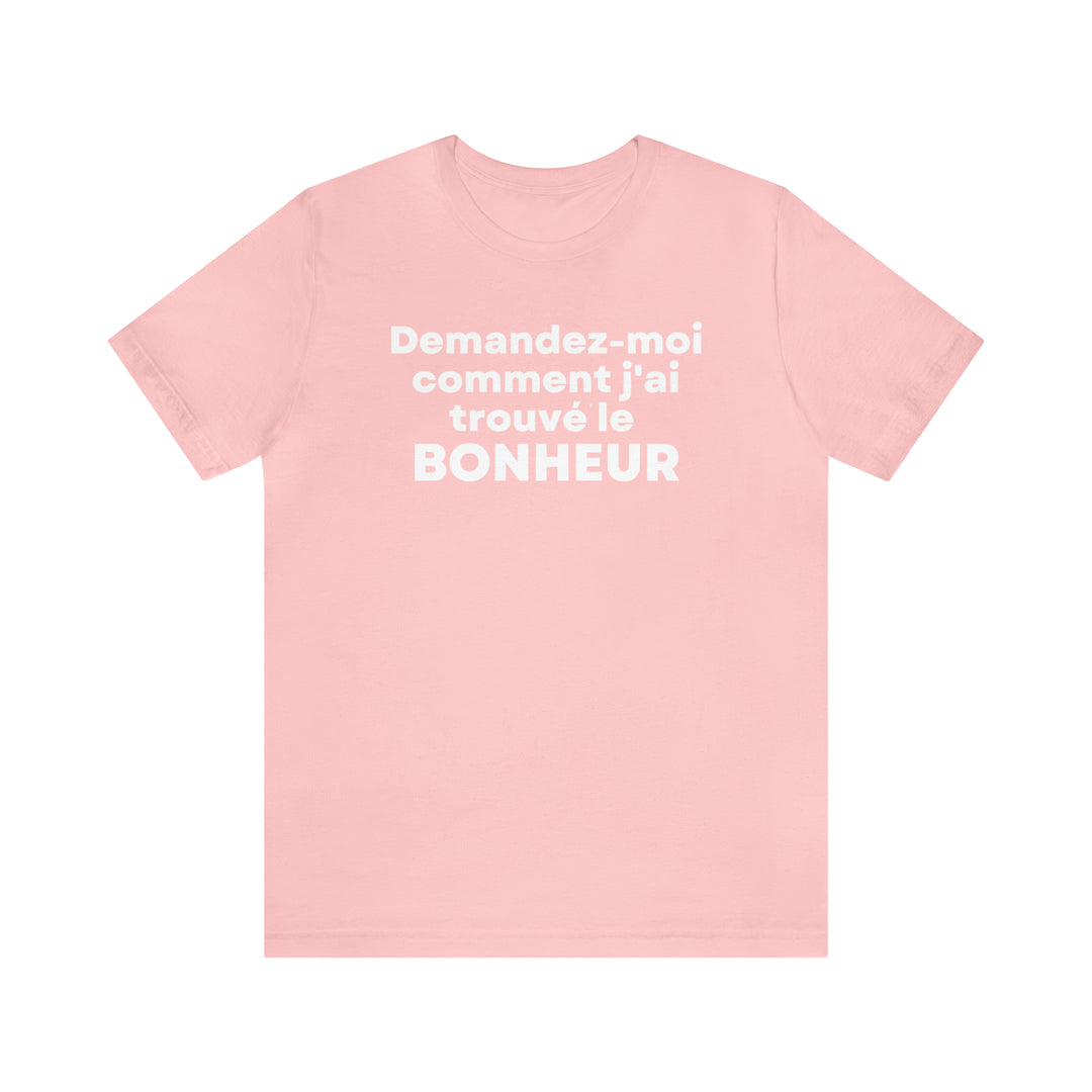 Bonheur/Happiness, Unisex Jersey Short Sleeve Tee (FR CDN)