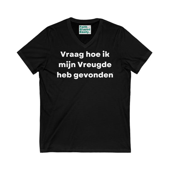 Liefde/Love, Unisex Jersey Short Sleeve V-Neck Tee (NL EU)
