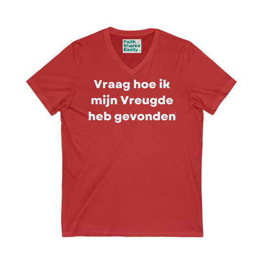 Liefde/Love, Unisex Jersey Short Sleeve V-Neck Tee (NL EU)