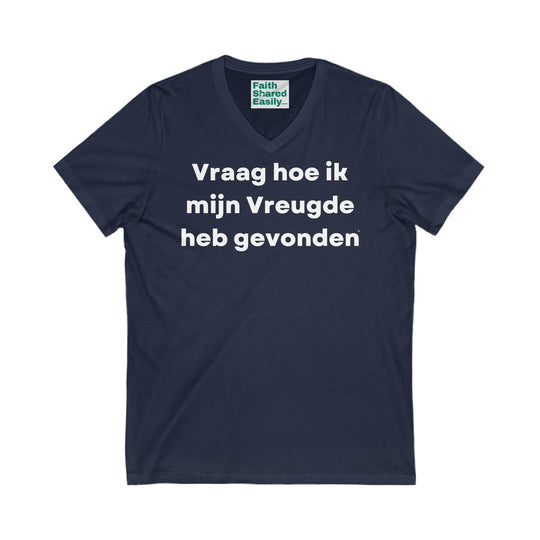 Liefde/Love, Unisex Jersey Short Sleeve V-Neck Tee (NL EU)