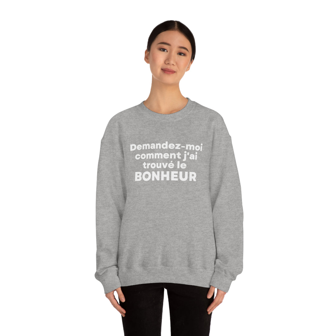 Bonheur/Happiness, Unisex Heavy Blend™ Crewneck Sweatshirt (FR CDN)