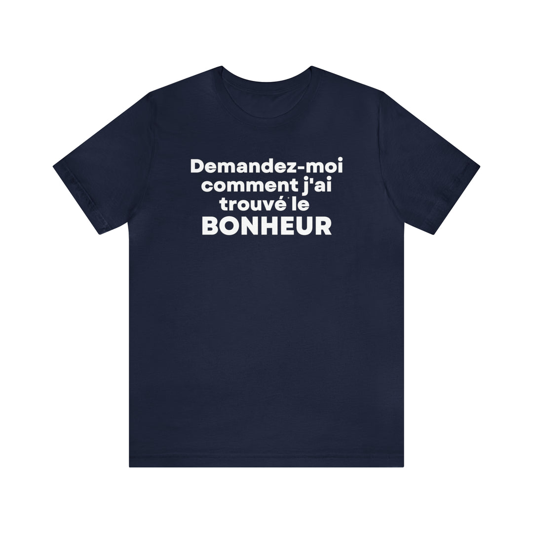 Bonheur/Happiness, Unisex Jersey Short Sleeve Tee (FR CDN)