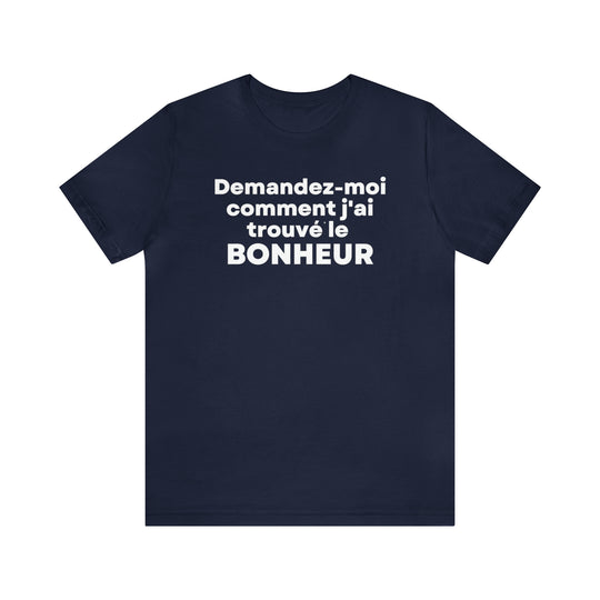 Bonheur/Happiness, Unisex Jersey Short Sleeve Tee (FR CDN)