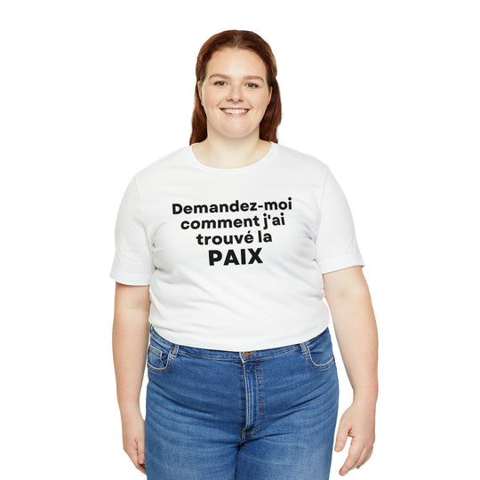 Paix/Peace, Unisex Jersey Short Sleeve Tee (FR CDN)
