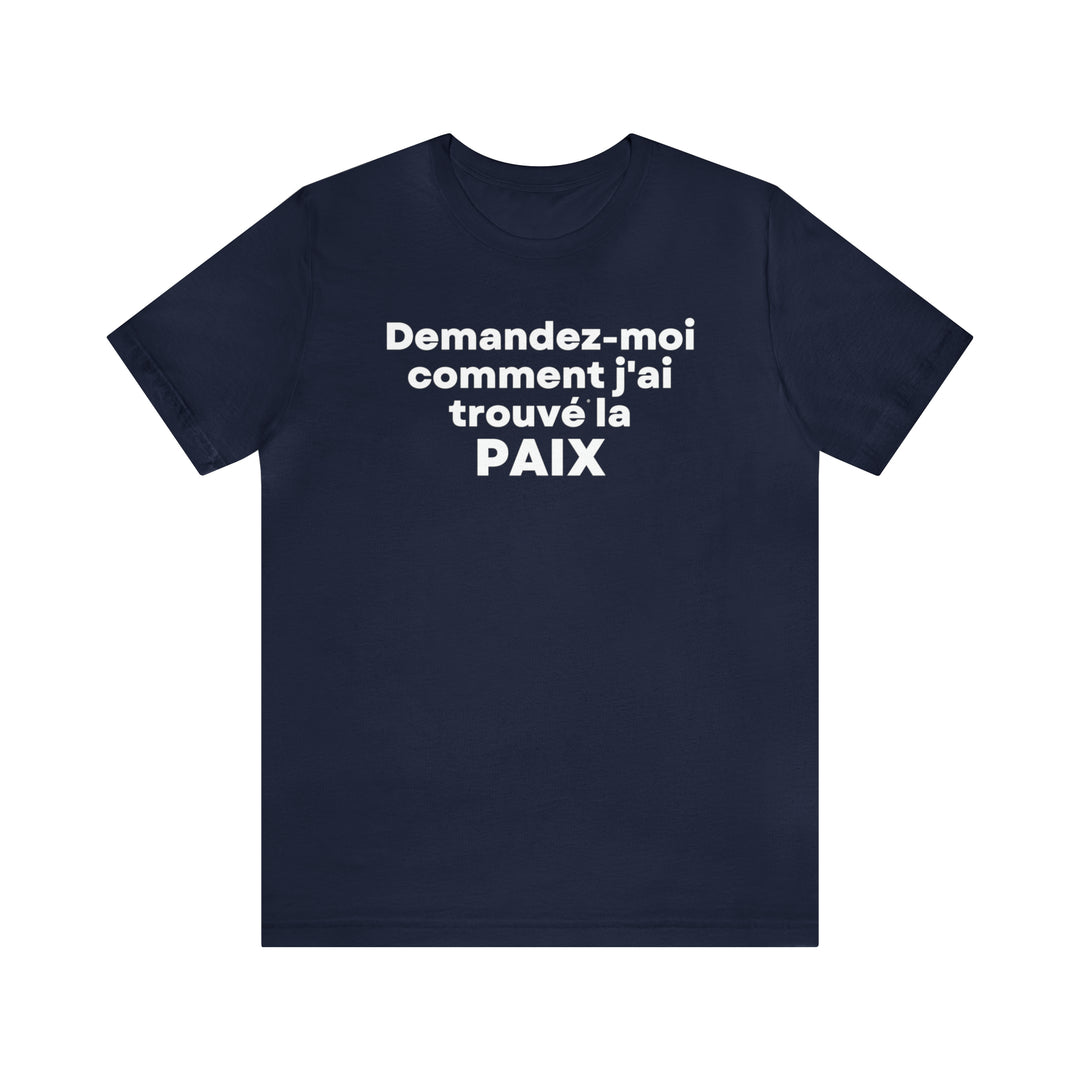 Paix/Peace, Unisex Jersey Short Sleeve Tee (FR CDN)