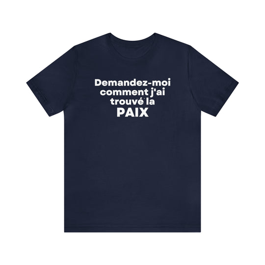 Paix/Peace, Unisex Jersey Short Sleeve Tee (FR CDN)