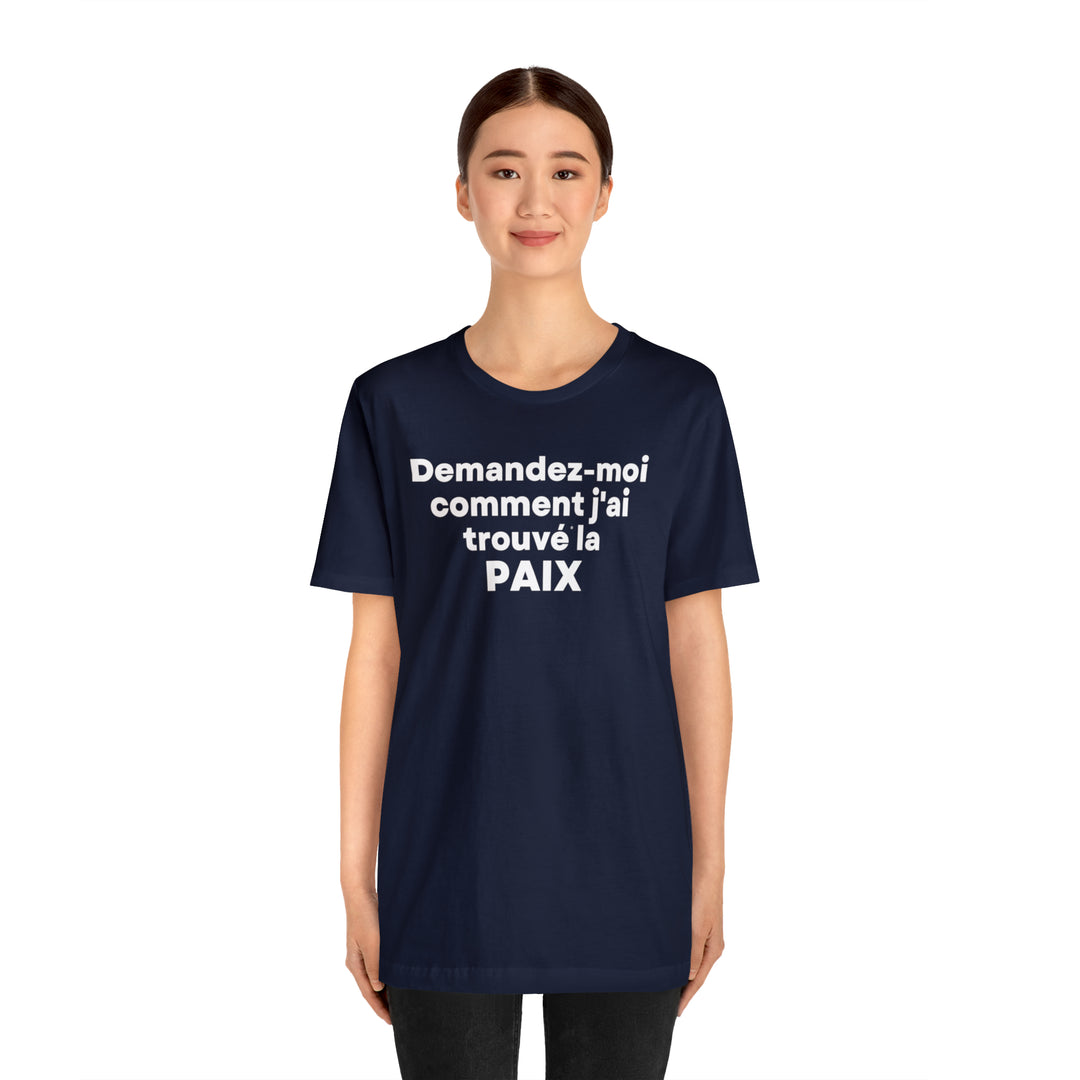 Paix/Peace, Unisex Jersey Short Sleeve Tee (FR CDN)