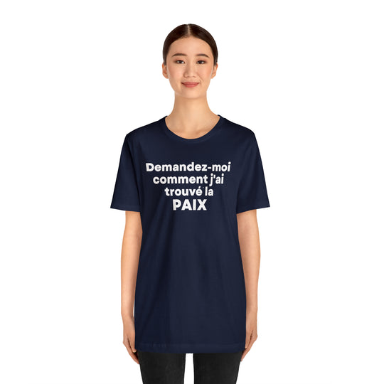 Paix/Peace, Unisex Jersey Short Sleeve Tee (FR CDN)