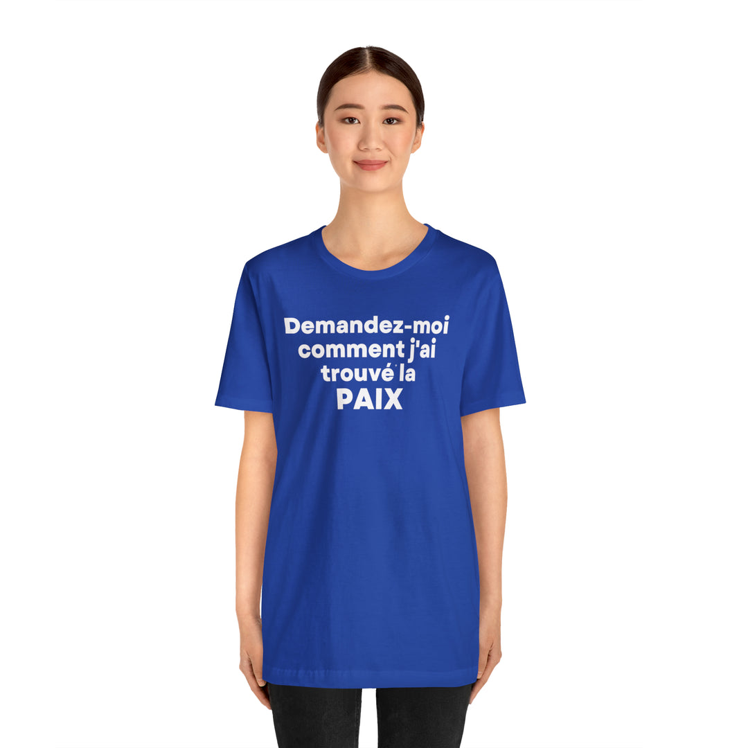 Paix/Peace, Unisex Jersey Short Sleeve Tee (FR CDN)