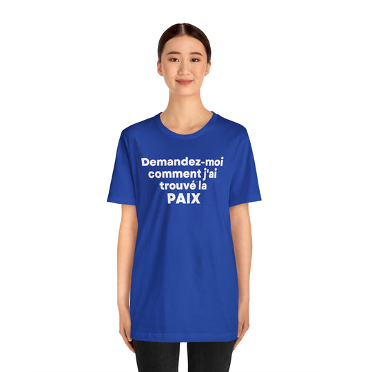 Paix/Peace, Unisex Jersey Short Sleeve Tee (FR CDN)