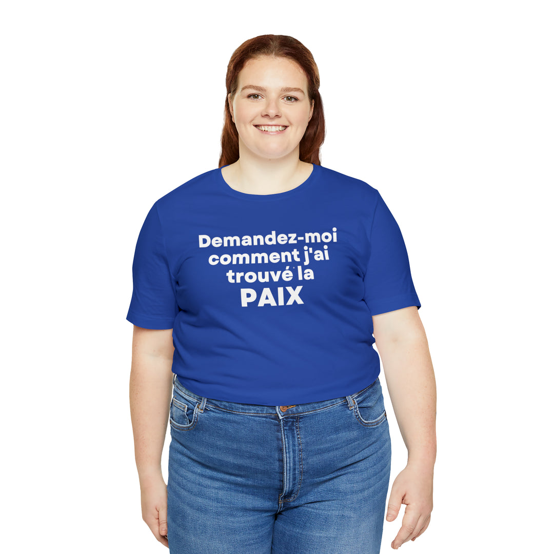 Paix/Peace, Unisex Jersey Short Sleeve Tee (FR CDN)