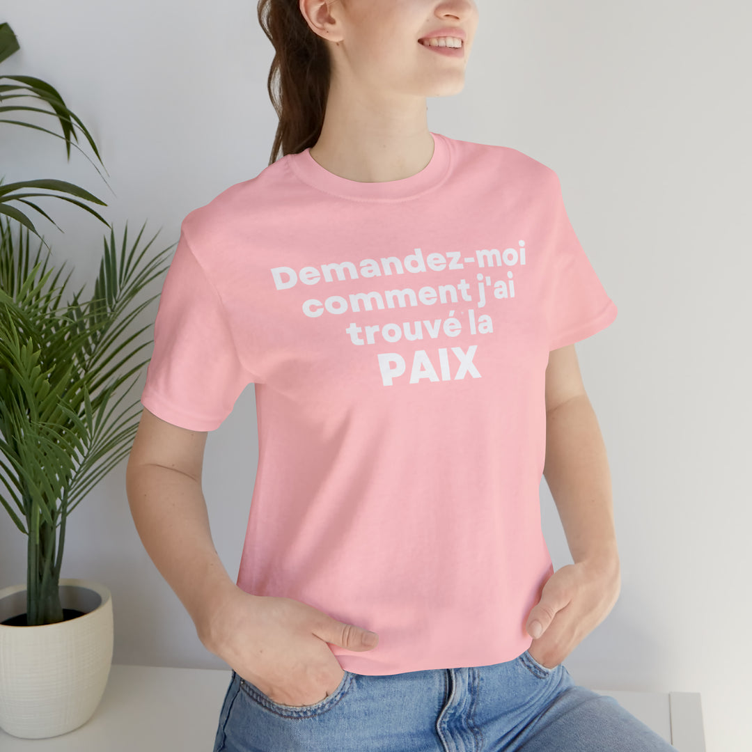 Paix/Peace, Unisex Jersey Short Sleeve Tee (FR CDN)