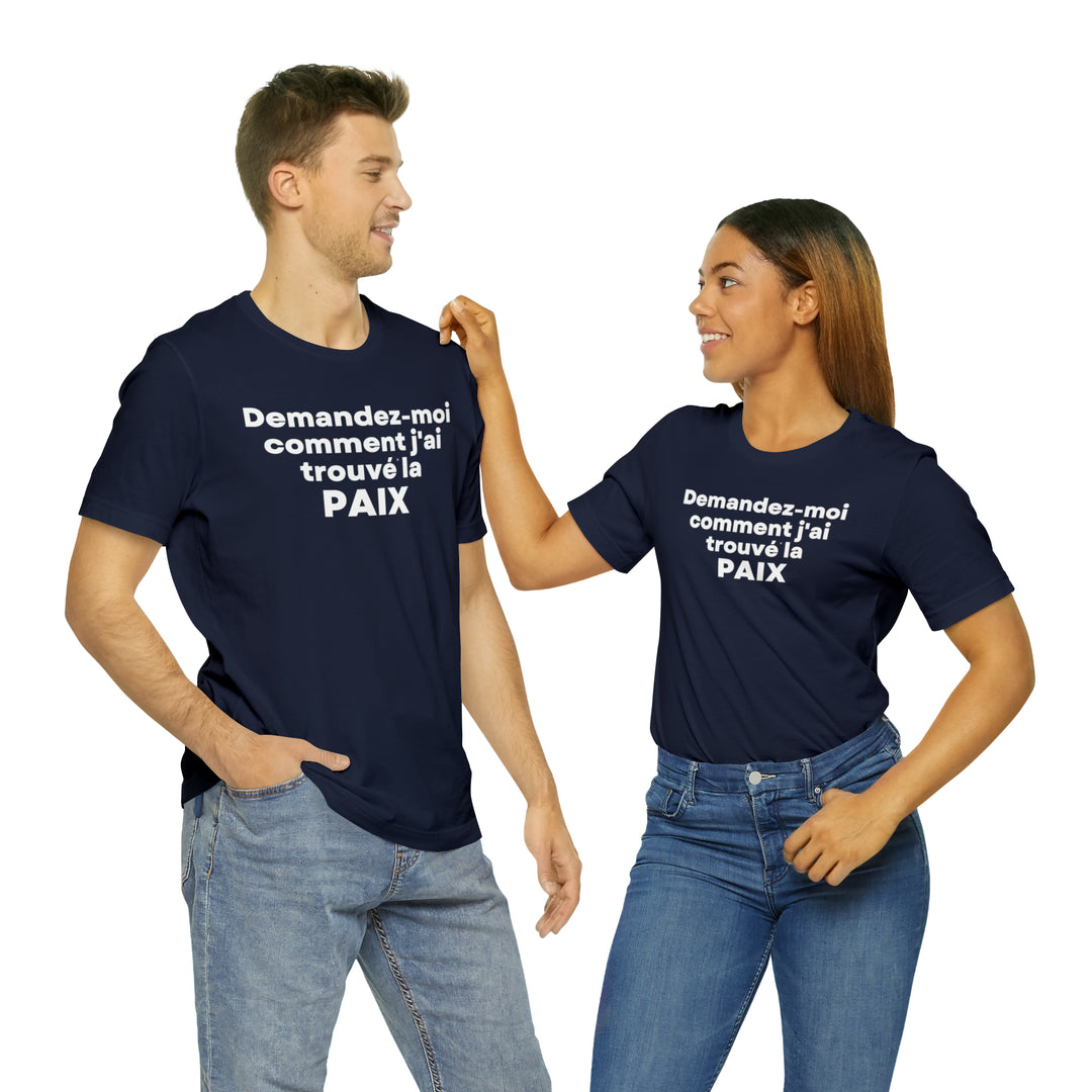 Paix/Peace, Unisex Jersey Short Sleeve Tee (FR CDN)