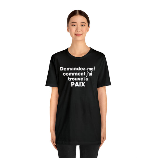 Paix/Peace, Unisex Jersey Short Sleeve Tee (FR CDN)