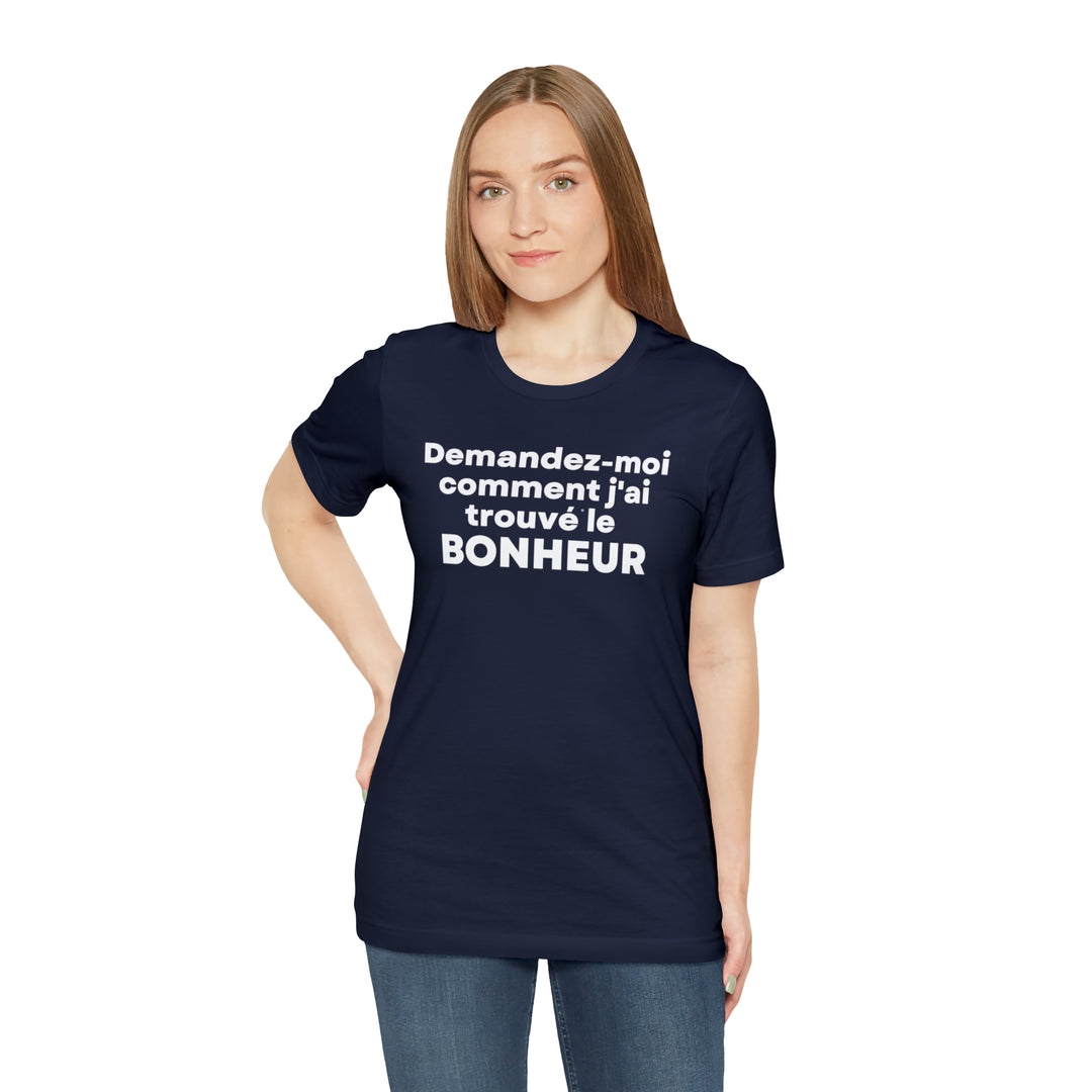 Bonheur/Happiness, Unisex Jersey Short Sleeve Tee (FR CDN)