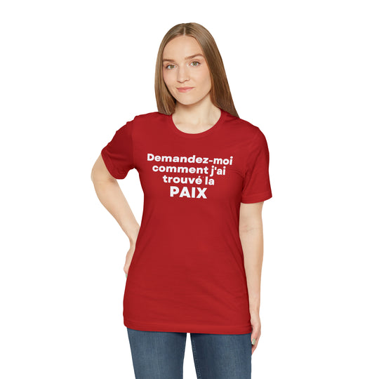Paix/Peace, Unisex Jersey Short Sleeve Tee (FR CDN)