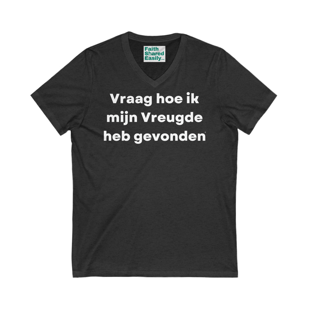 Liefde/Love, Unisex Jersey Short Sleeve V-Neck Tee (NL EU)