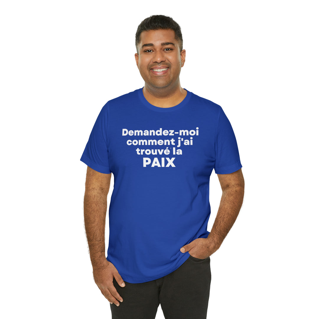 Paix/Peace, Unisex Jersey Short Sleeve Tee (FR CDN)