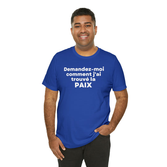 Paix/Peace, Unisex Jersey Short Sleeve Tee (FR CDN)