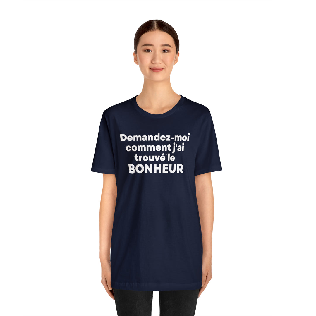 Bonheur/Happiness, Unisex Jersey Short Sleeve Tee (FR CDN)