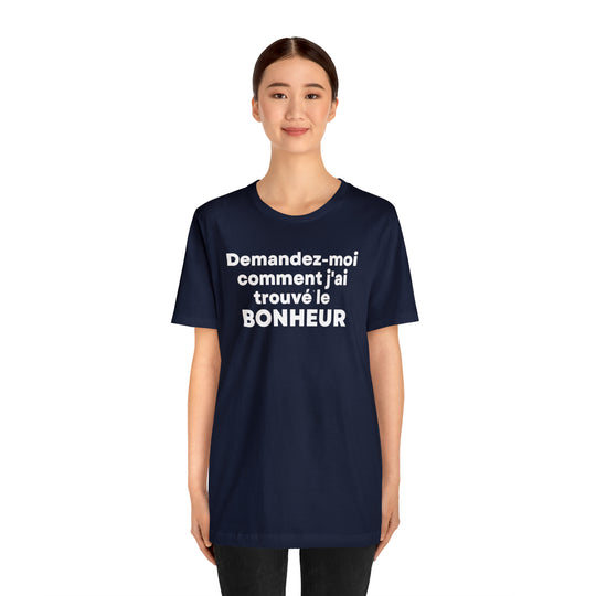 Bonheur/Happiness, Unisex Jersey Short Sleeve Tee (FR CDN)