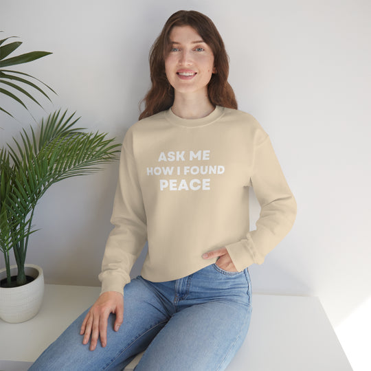 Peace, Unisex Heavy Blend™ Crewneck Sweatshirt (ENG CDN)