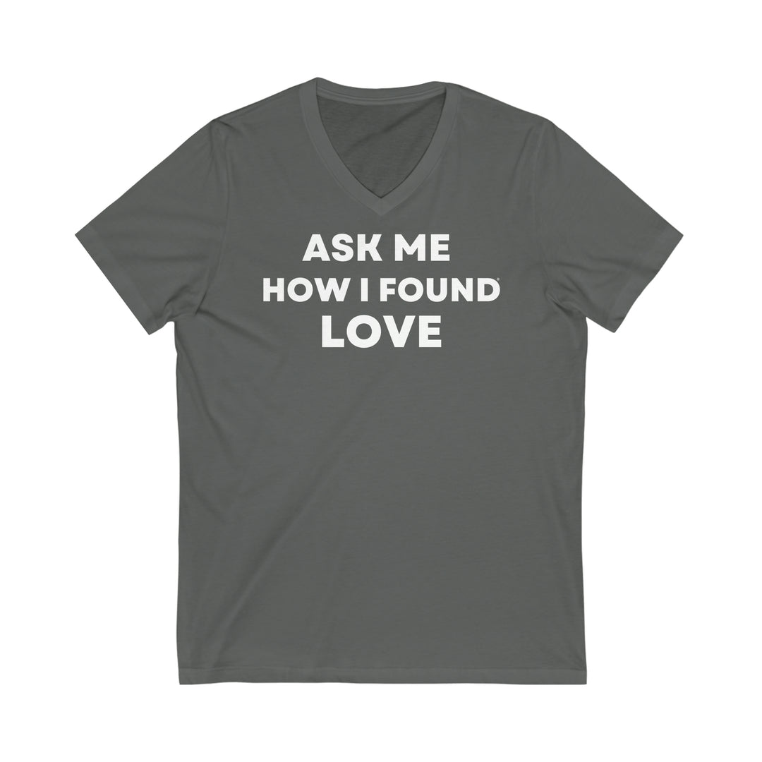 Love, Unisex Jersey Short Sleeve V-Neck Tee (ENG UK)