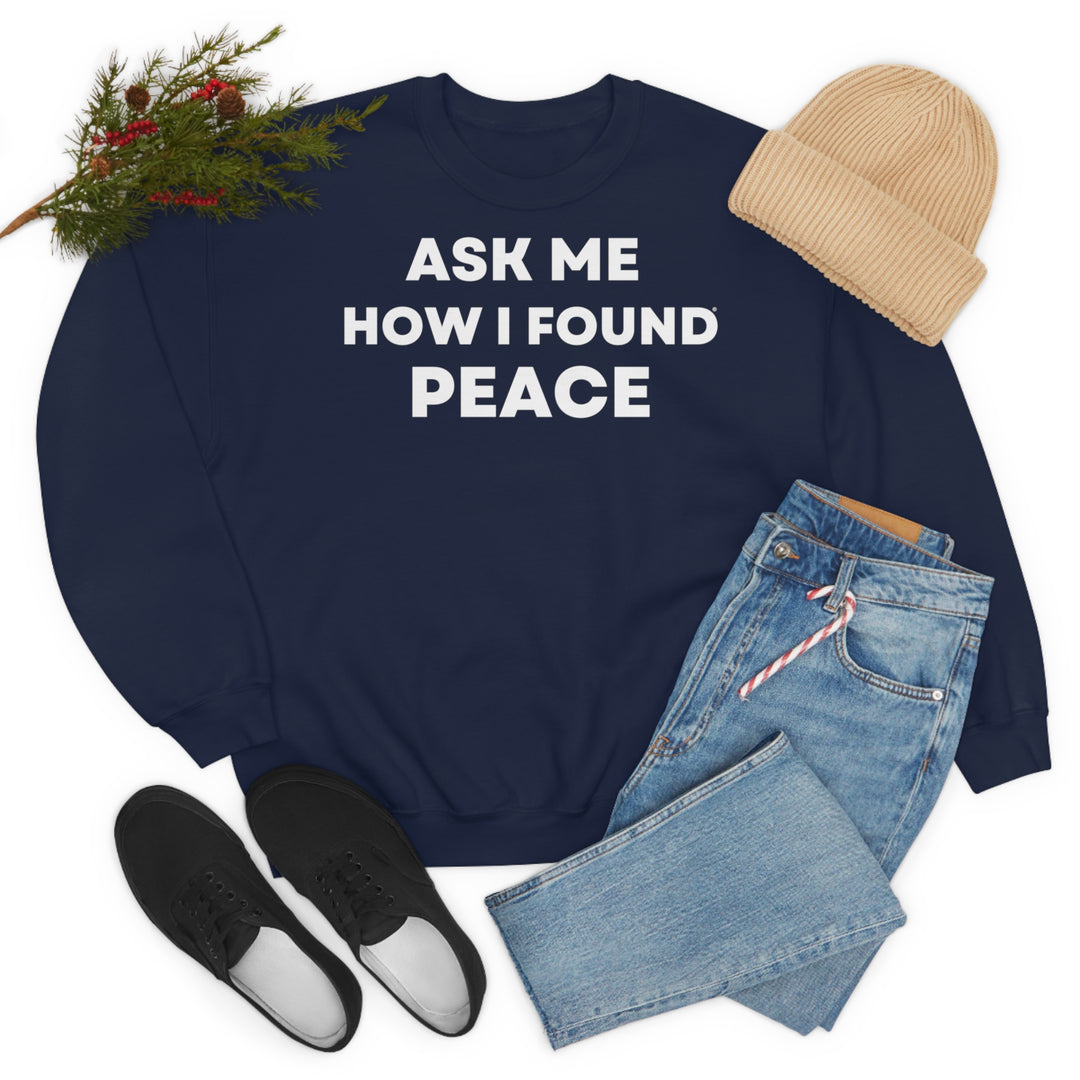 Peace, Unisex Heavy Blend™ Crewneck Sweatshirt (ENG EU)