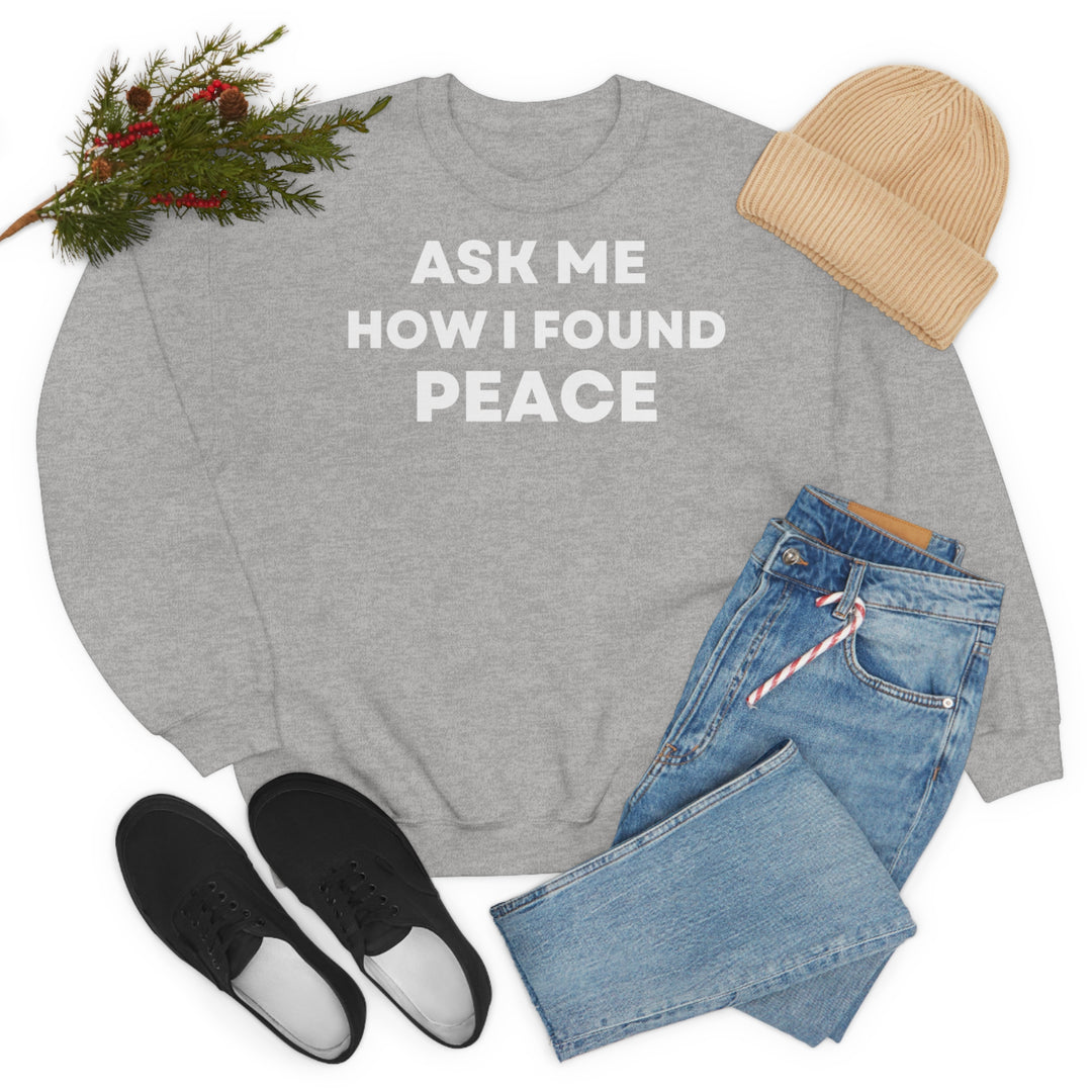 Peace, Unisex Heavy Blend™ Crewneck Sweatshirt (ENG EU)