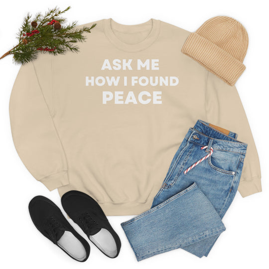 Peace, Unisex Heavy Blend™ Crewneck Sweatshirt (ENG EU)