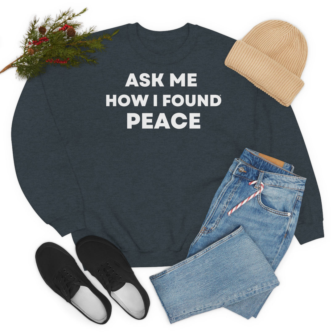 Peace, Unisex Heavy Blend™ Crewneck Sweatshirt (ENG EU)